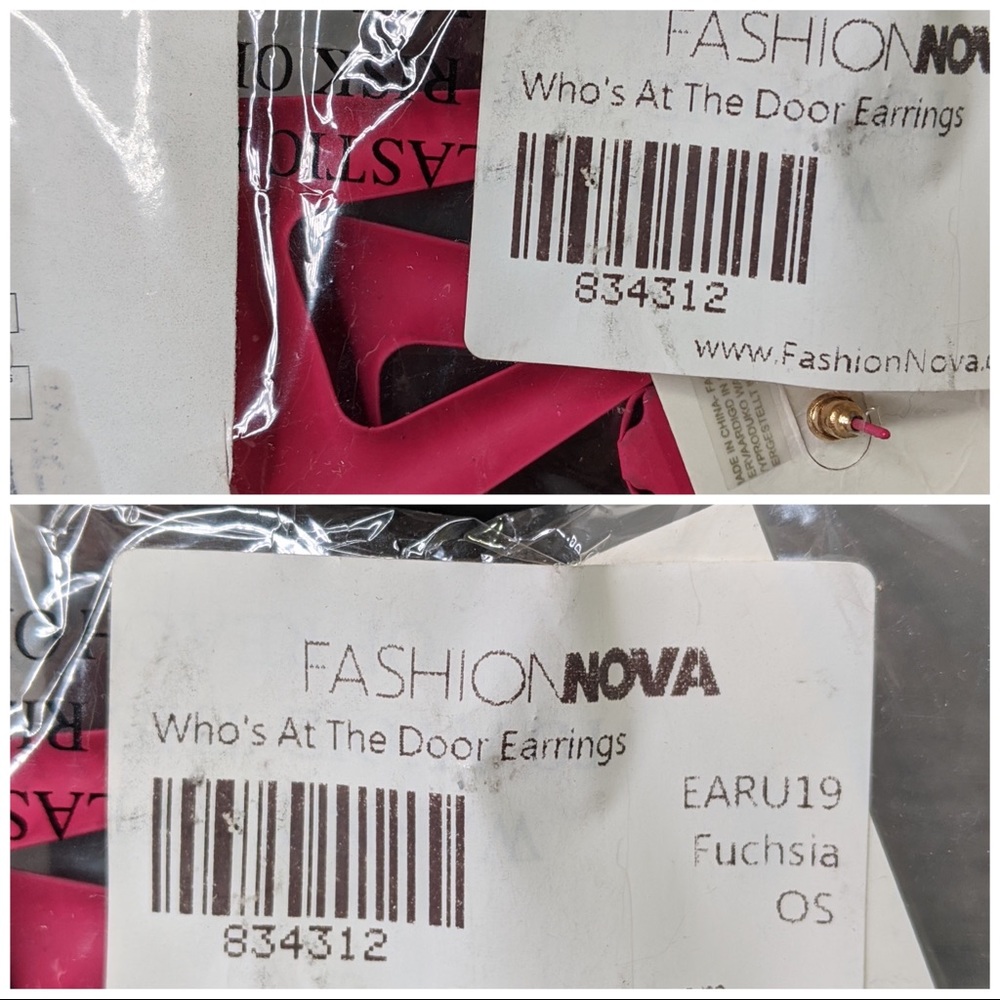 Lot of 2 Fashion Nova Hoop & Dangle Earrings - Picture 7 of 8